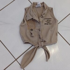 4/$40 Tan Baby Paleontologist Shirt - Size 24 Months